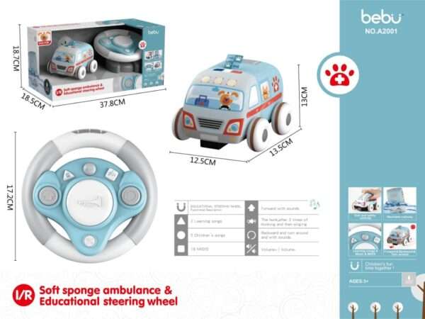 Soft Sponge Ambulance & Educational Steering Wheel - Image 2