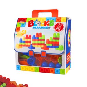 Blocks Paradise – 50-Piece Rainbow Building Set