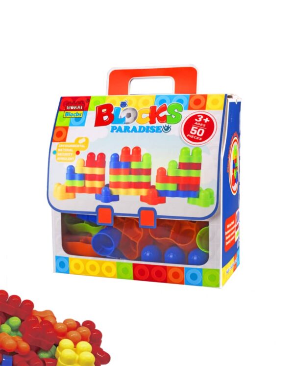 Blocks Paradise – 50-Piece Rainbow Building Set